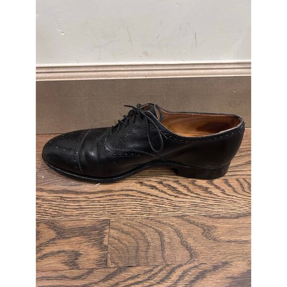 Brooks Brothers Peal & Co. US 10 Black Leather Medallion Cap Toe Oxford Dress main image 5
